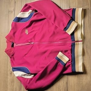 Nike Zip Up Jacket Maroon Navy White Size Large